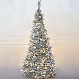 Holly Flock Pop-Up Pre-Lit Tree/ Snowy Pop-Up Pre-Lit Tree - 6ft (Exclusive)
