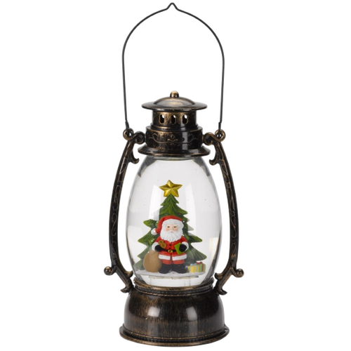 Snow Swirl Santa Tree Lantern