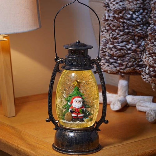 Snow Swirl Santa Tree Lantern