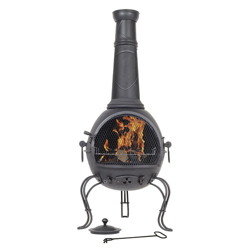 Murcia Extra Large Steel Chimenea with Grill