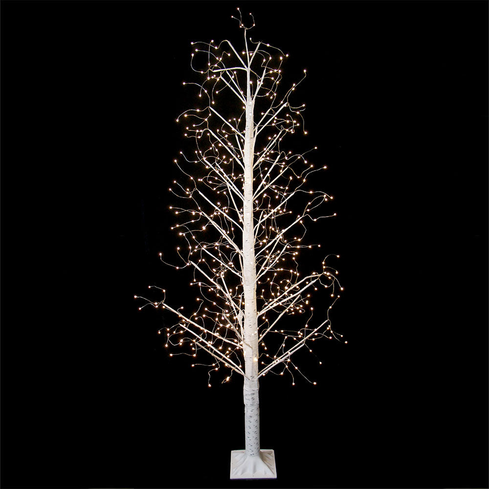 White Noel Birch LED Tree – 7ft