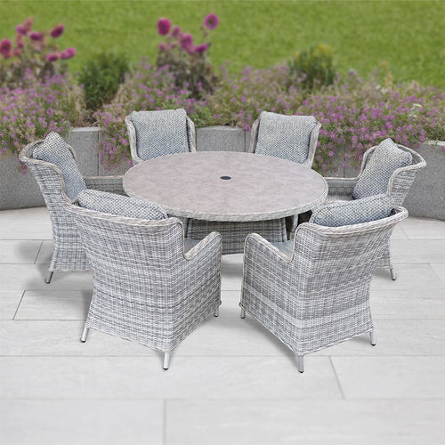 6 Seater Round Dining Set - 1.5m