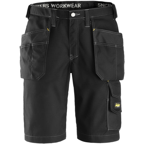 Snickers - Craftsmen Shorts Holster Pockets, Rip-Stop - Black\\Black