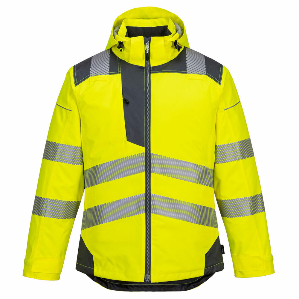 Portwest  - PW3 Hi-Vis Winter Jacket  - Yellow/Grey