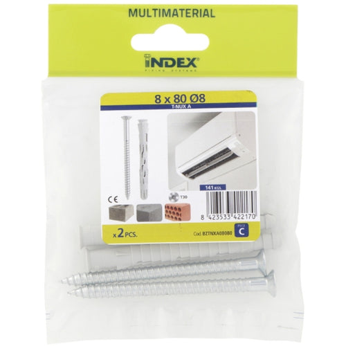 Index Prepack Frame Fixing M8x80 Dia8 Pack2