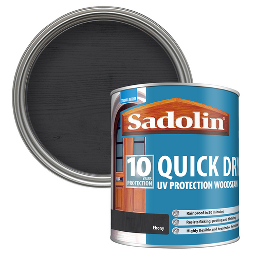 Sadolin Quick Dry Woodstain Ebony 1L