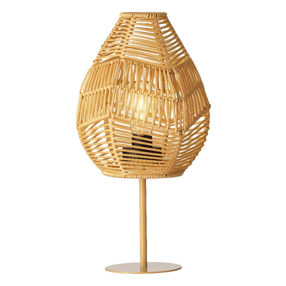 Lumineo Battery Operated LED Wicker Table Lamp