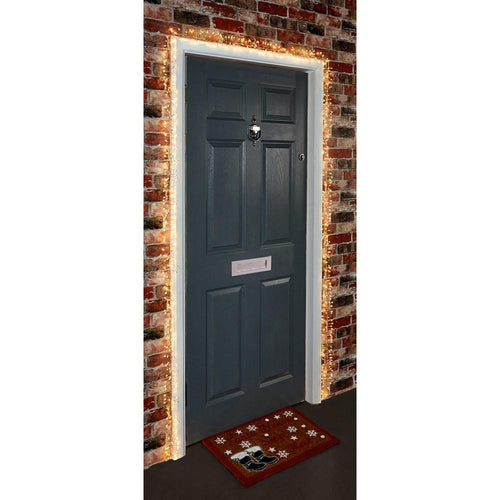 Premier Decorations - 800 LED Multi Action Microbrights Garland Door Lights with Timer - Warm White