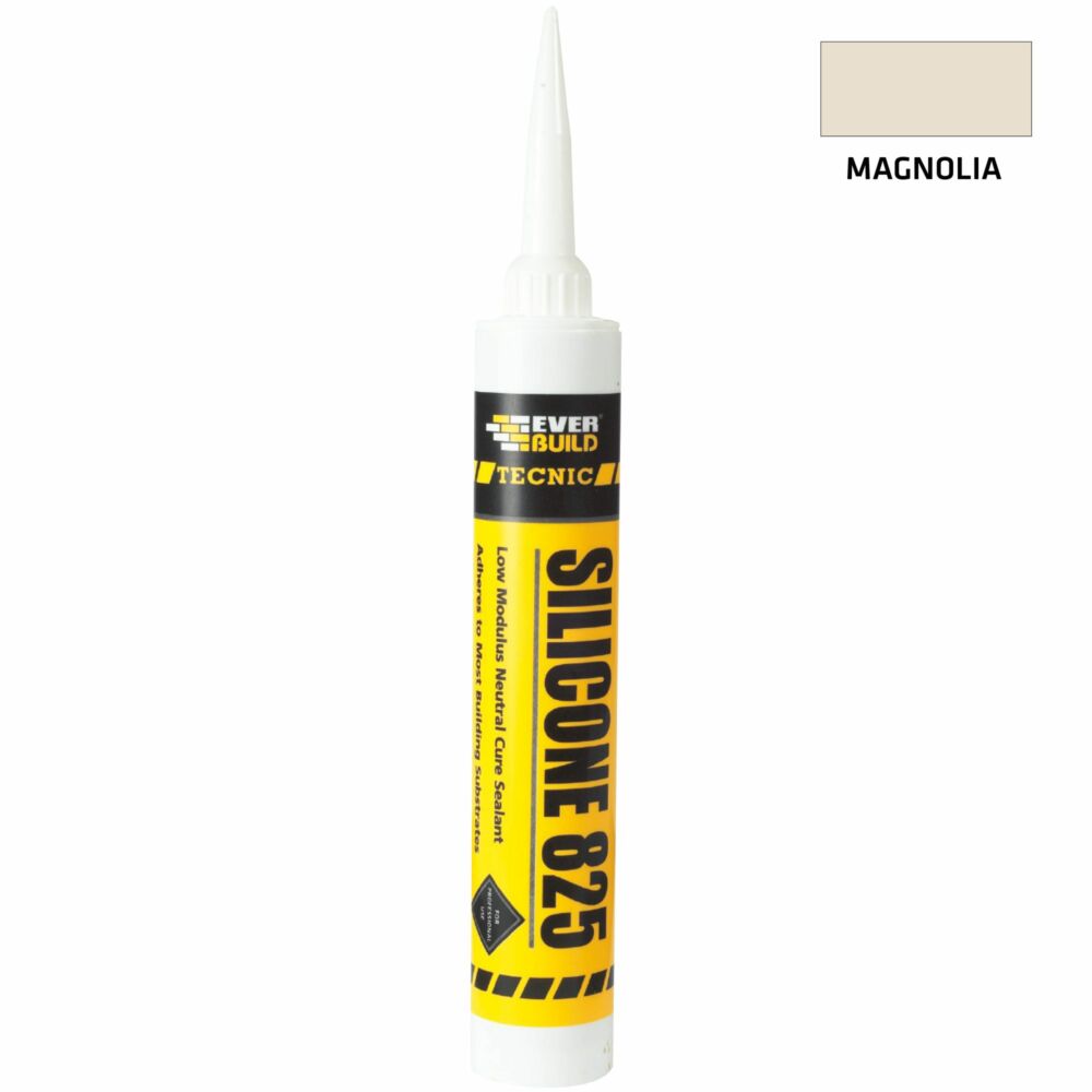 Everbuild Tecnic Silicone 825 Magnolia - 380ml