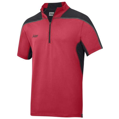 Snickers - A.V.S. Body Mapping Polo Shirt - Chili red\\Black