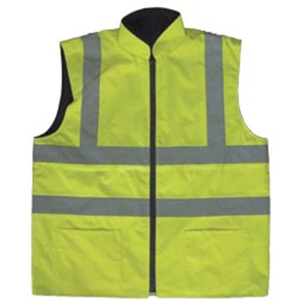 YOKO - Hi-Vis Reversible BodyWarmer Yellow Medium