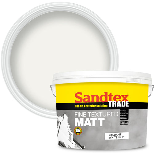 Sandtex Trade Fine Text Matt Brilliant White 10L