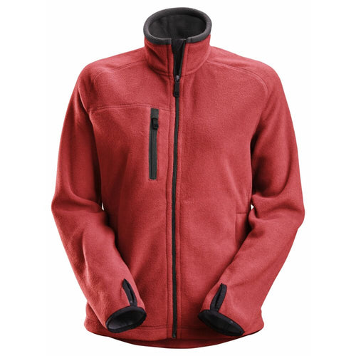 Snickers - AllroundWork, Polartec® Women's Fleece Jacket - Chili red\\Black