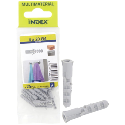 Index Prepack Nylon Plug M12x60 Dia12 Pack5