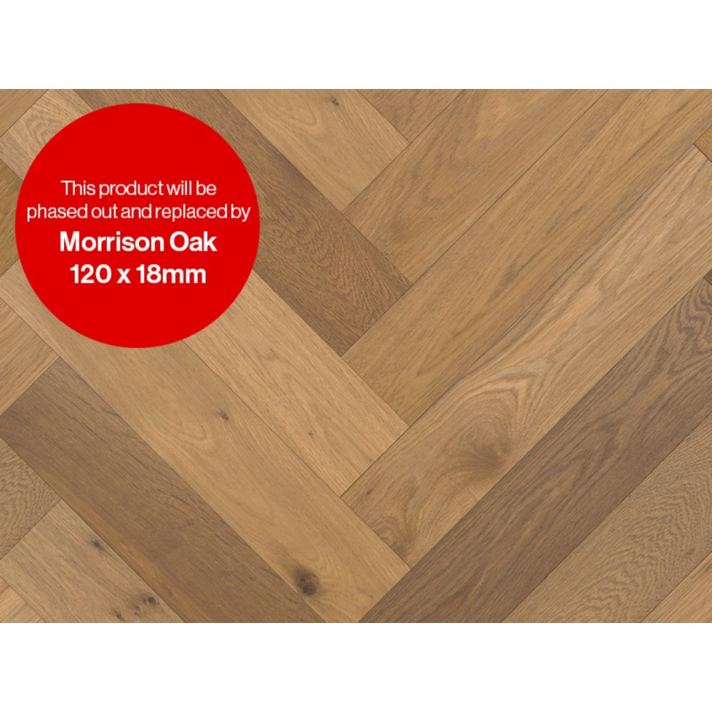 Herringbone Dingle Oaksmoked, Brushed & Matt Lacquered Engineered Flooring 18mm