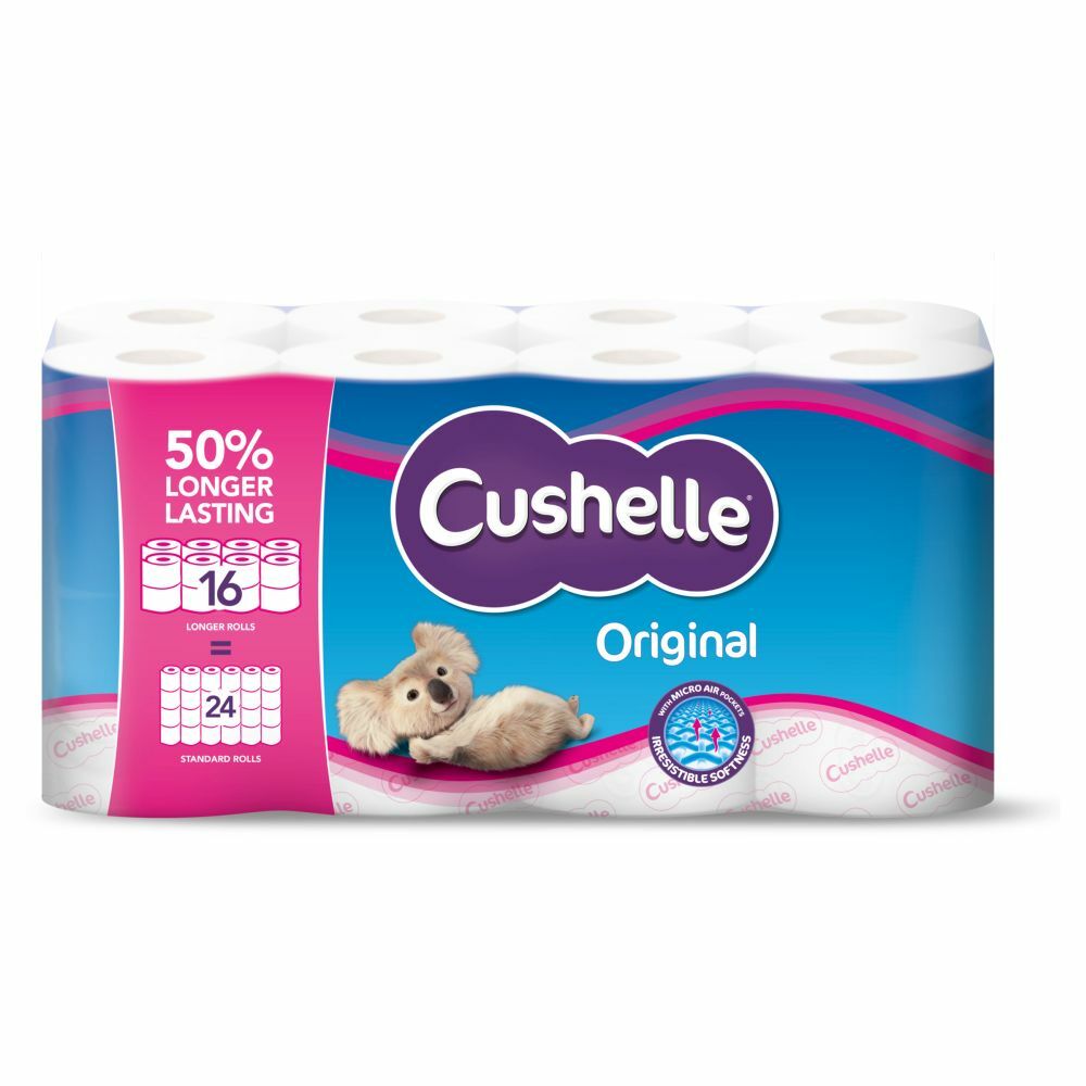 Original 50% Longer Lasting Toilet Rolls - 16 Pack Equals 24 Pack