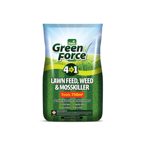 Greenforce 4in1 Lawn Feed Weed & MossKiller 750m2 - 15Kg