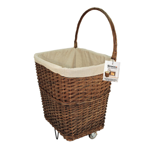Sirocco - Willow Log Cart with Canvas Liner