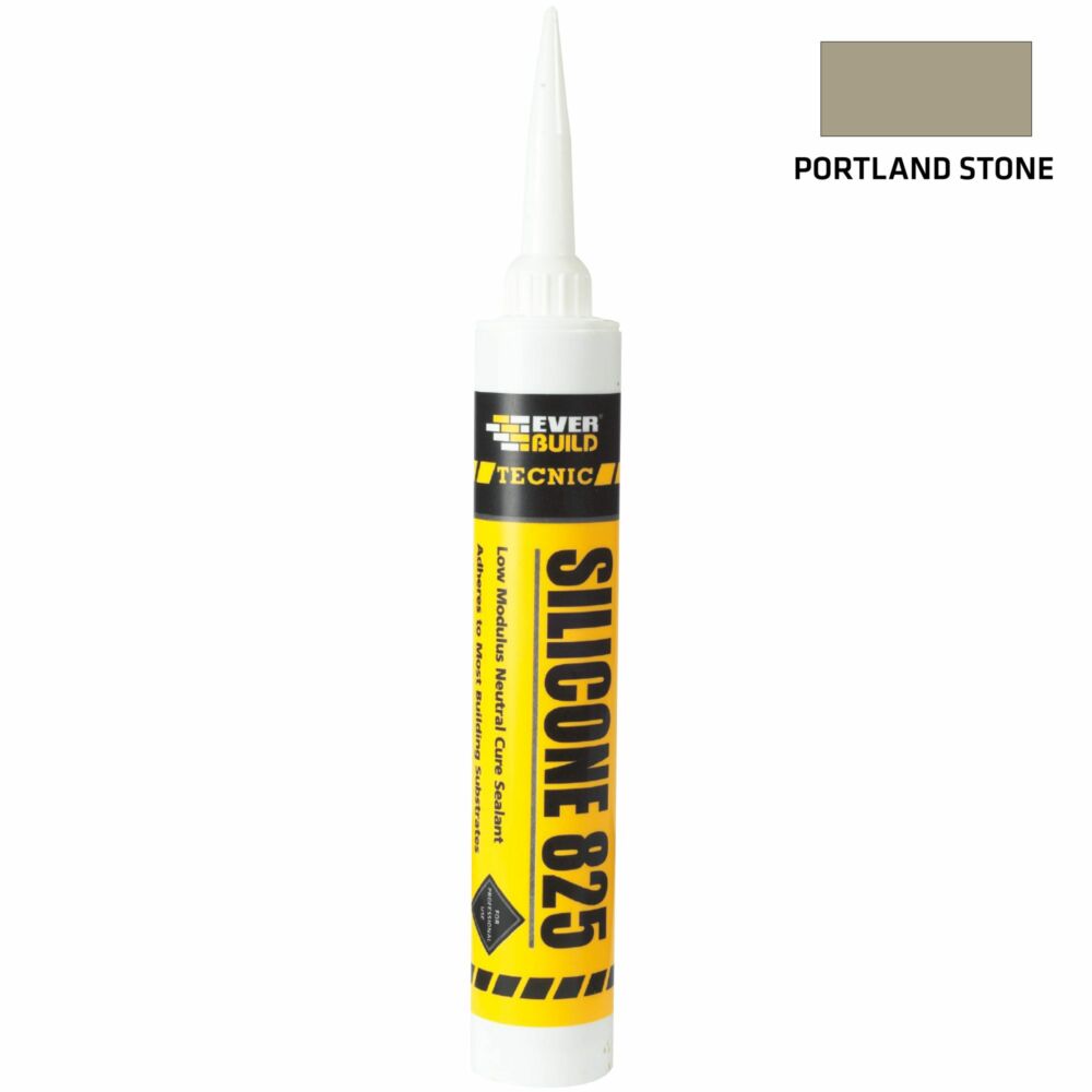 Everbuild Tecnic Silicone 825 Portland Stone - 380ml