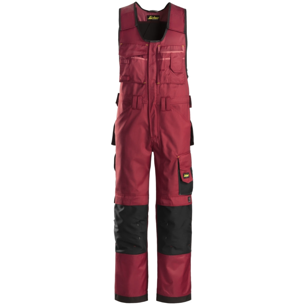 Snickers - Craftsmen One-piece Trousers, DuraTwill - Chili red\\Black