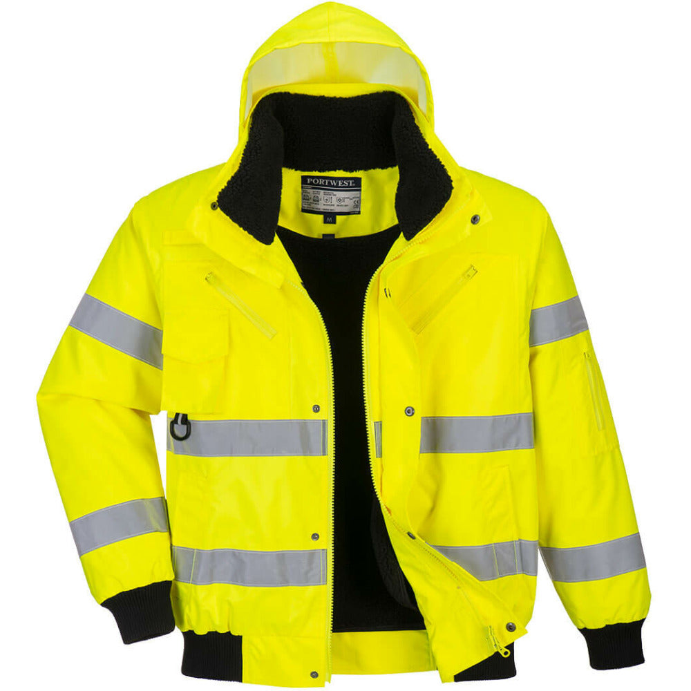 Portwest  - Hi-Vis 3-in-1 Bomber Jacket - Yellow