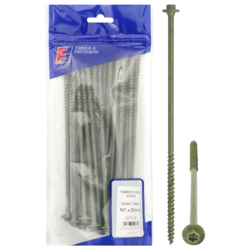 ForgeFix Prepack Timber Fixing Screw 7.0x150mm (Bag20)