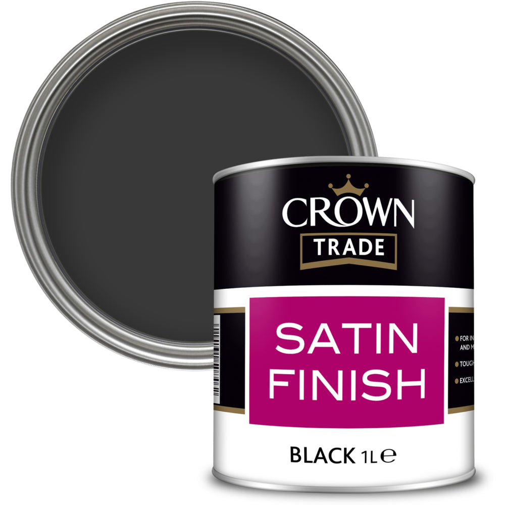 Crown Trade Satin Black 1L