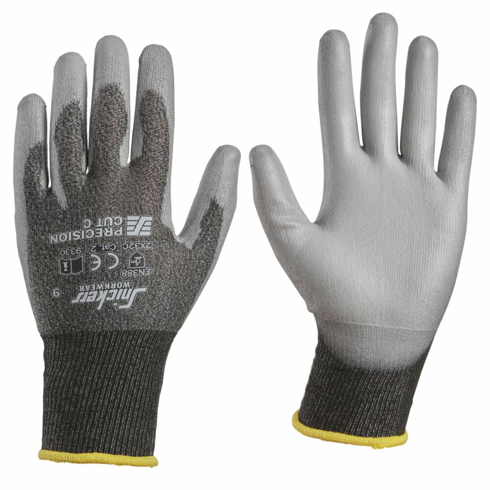 Snickers - Precision Cut C Gloves - Muted black\\Rock Grey