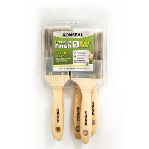 Ronseal Precision Finish Brush 5 Pack