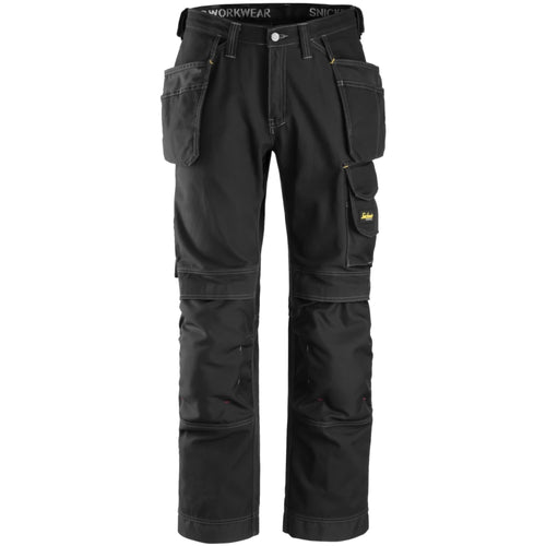 Snickers - Craftsmen Holster Pockets Trousers, Comfort Cotton - Black\\Black