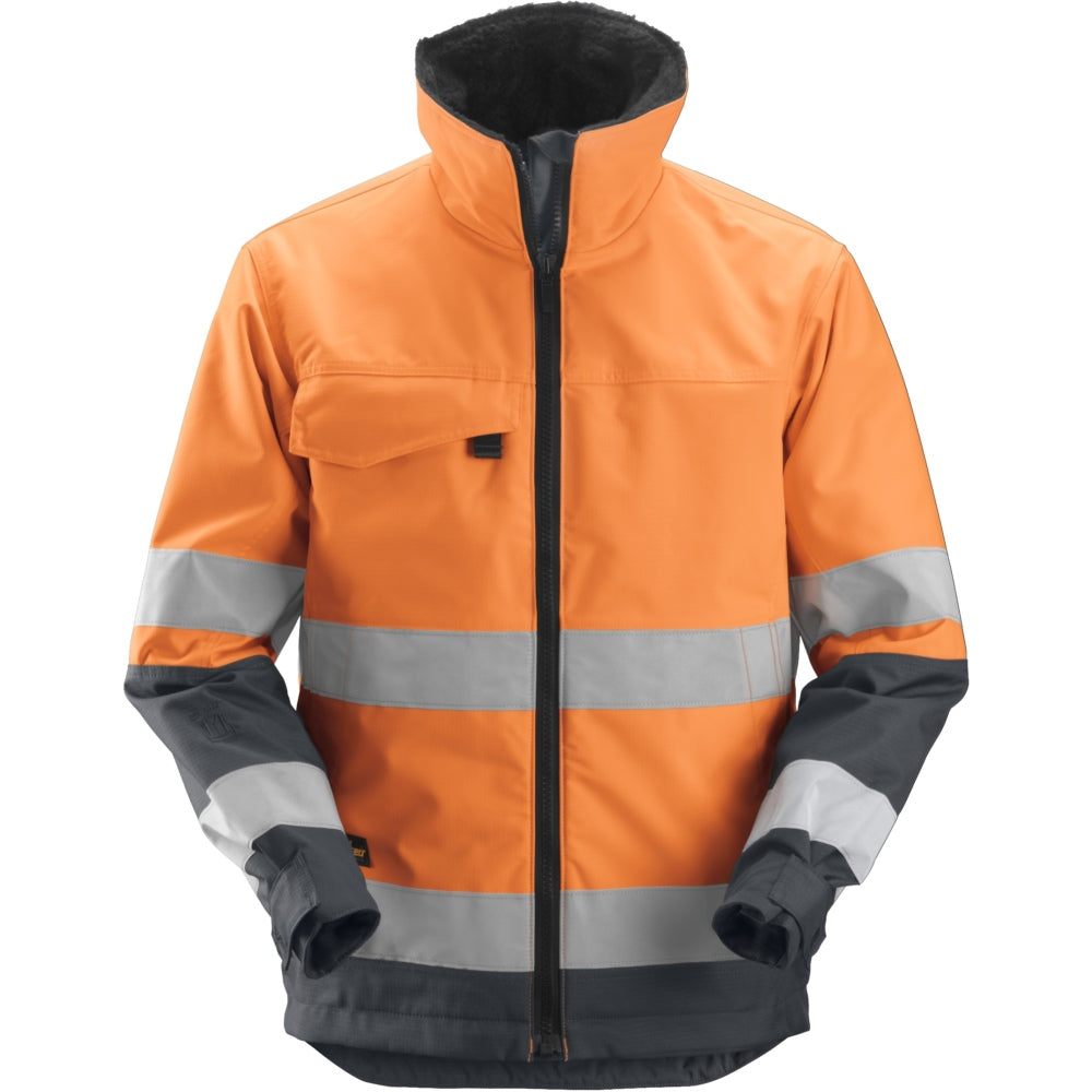 Snickers - Core High-Vis Insulated Jacket Class 3 - High vis orange\\Steel grey