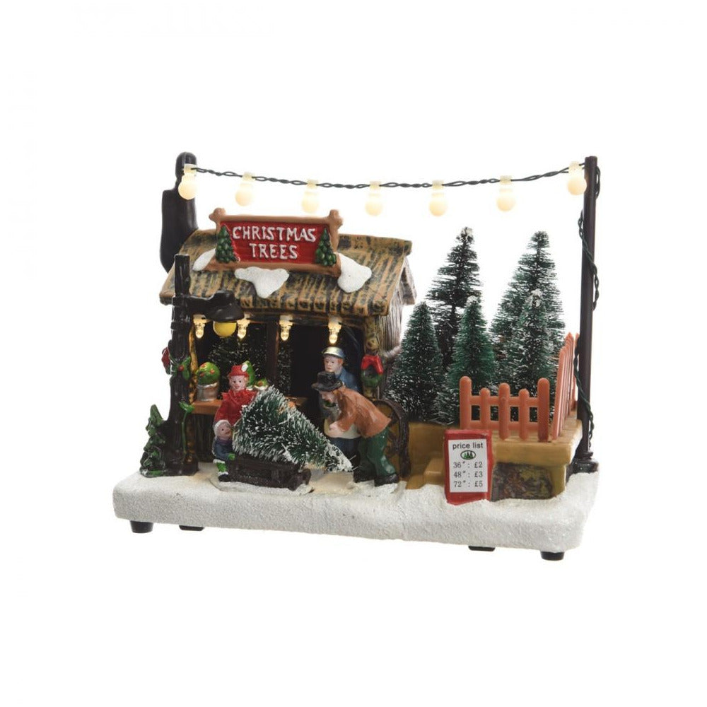 Kaemingk B.V - LED Battery Operated Christmas Tree Scene - 14cm - Multi-Coloured