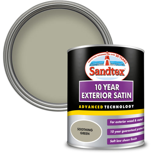 Sandtex 10 Year Satin Soothing Green 750ml