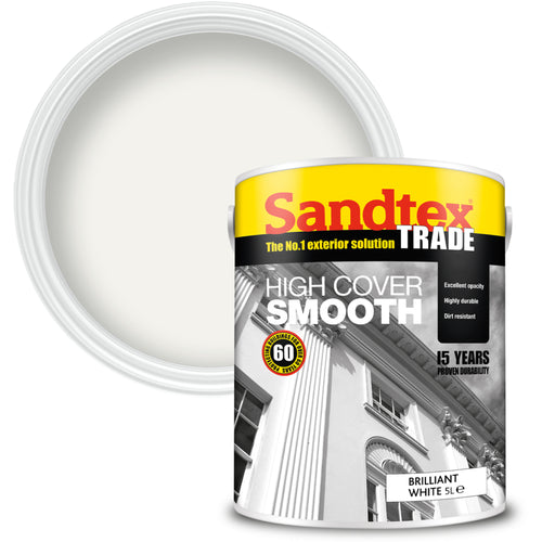 Sandtex Trade Highcover Smooth Brilliant White 5L