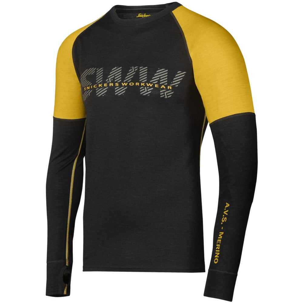 Snickers - Merino Long Sleeve T-Shirt - Black