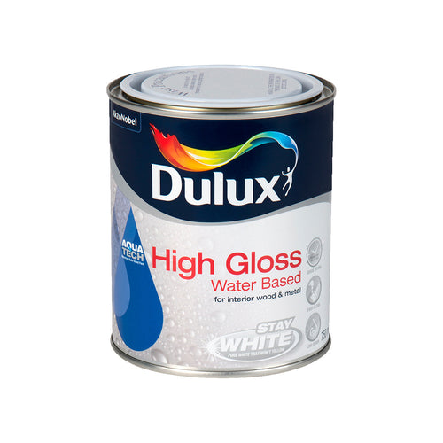 Dulux Water Based High Gloss Pure Brilliant White 750ml