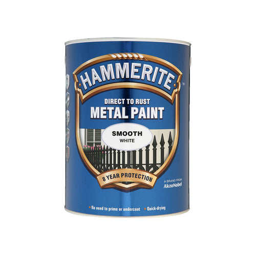 Hammerite Metal Paint Smooth White 5L