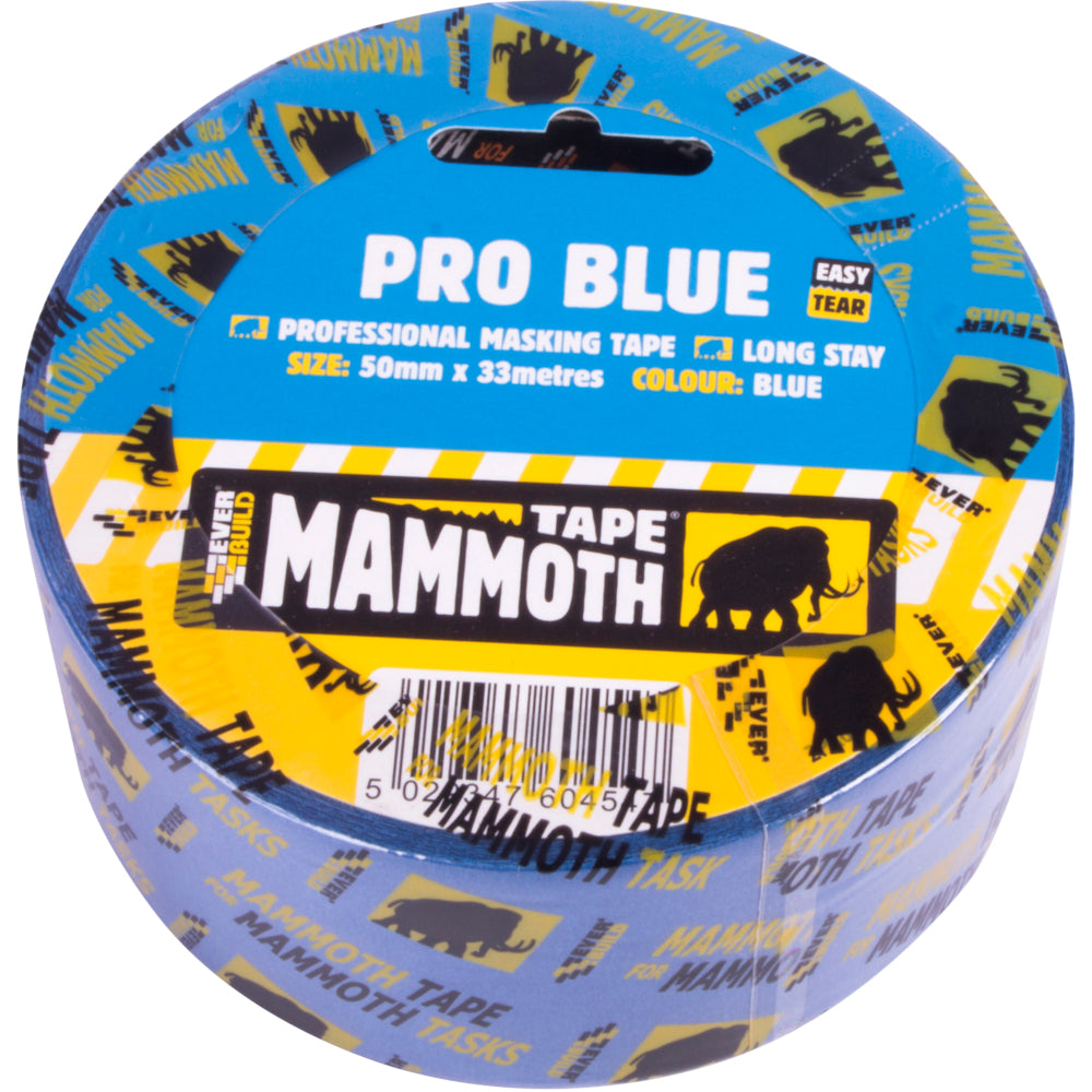 Everbuild Mammoth Pro Blue Masking Tape - 25mm x 33m