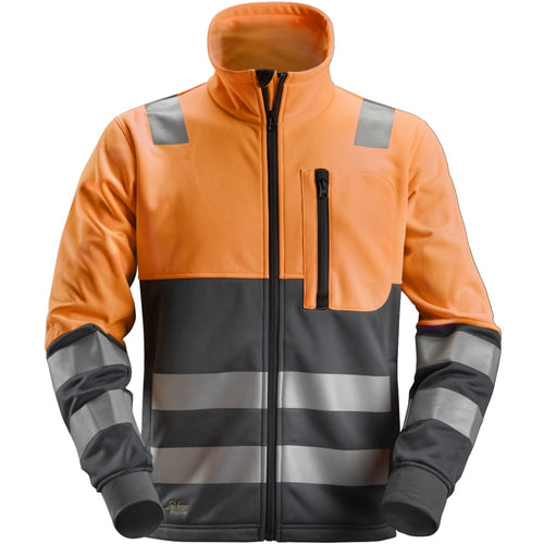 Snickers - High-Vis, Class 2 FZ Jacket - High vis orange\\Steel grey
