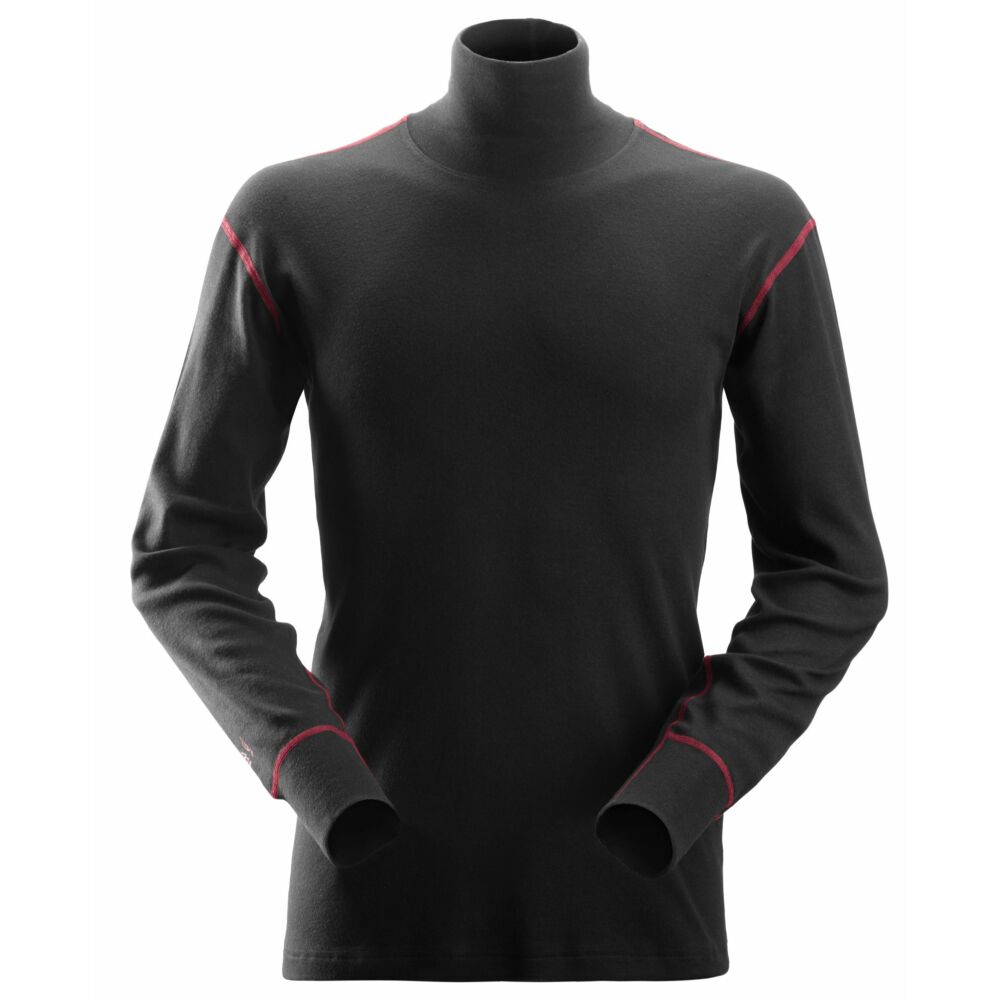 Snickers - ProtecWork, Long Sleeve Turtle Neck T-Shirt - Black