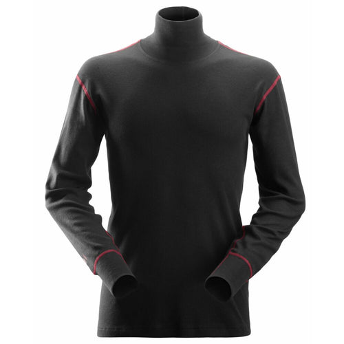 Snickers - ProtecWork, Long Sleeve Turtle Neck T-Shirt - Black