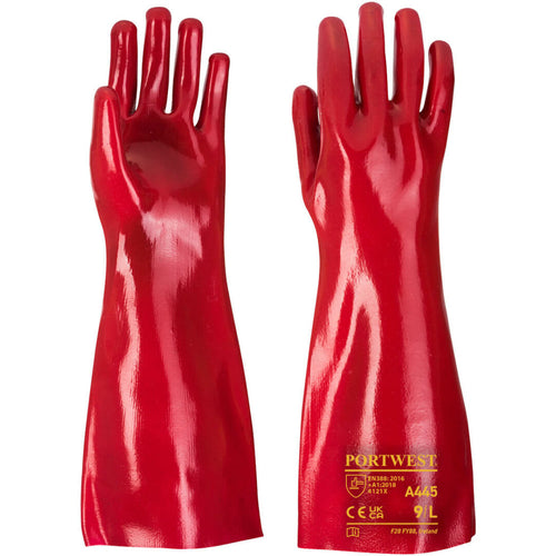 Portwest - PVC Gauntlet - Red