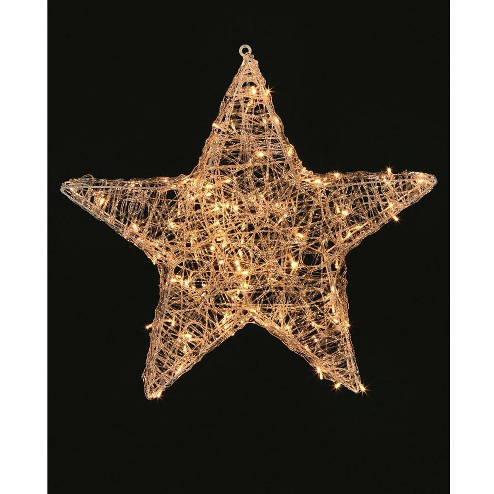 Premier Decorations - LED Acrylic Star - 58cm x 58cm - Warm White