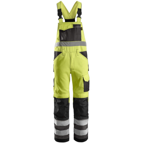Snickers - High-Vis Bib & Brace Trousers Class 2 - High vis yellow\\Muted black
