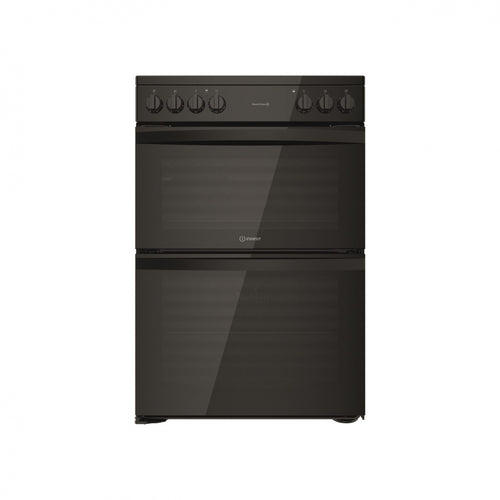 Indesit - 60cm Freestanding Double Oven - 4 Zone Ceramic Hob