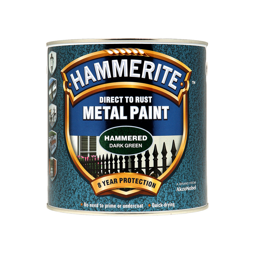 Hammerite Metal Paint Hammered Dark Green 2.5L