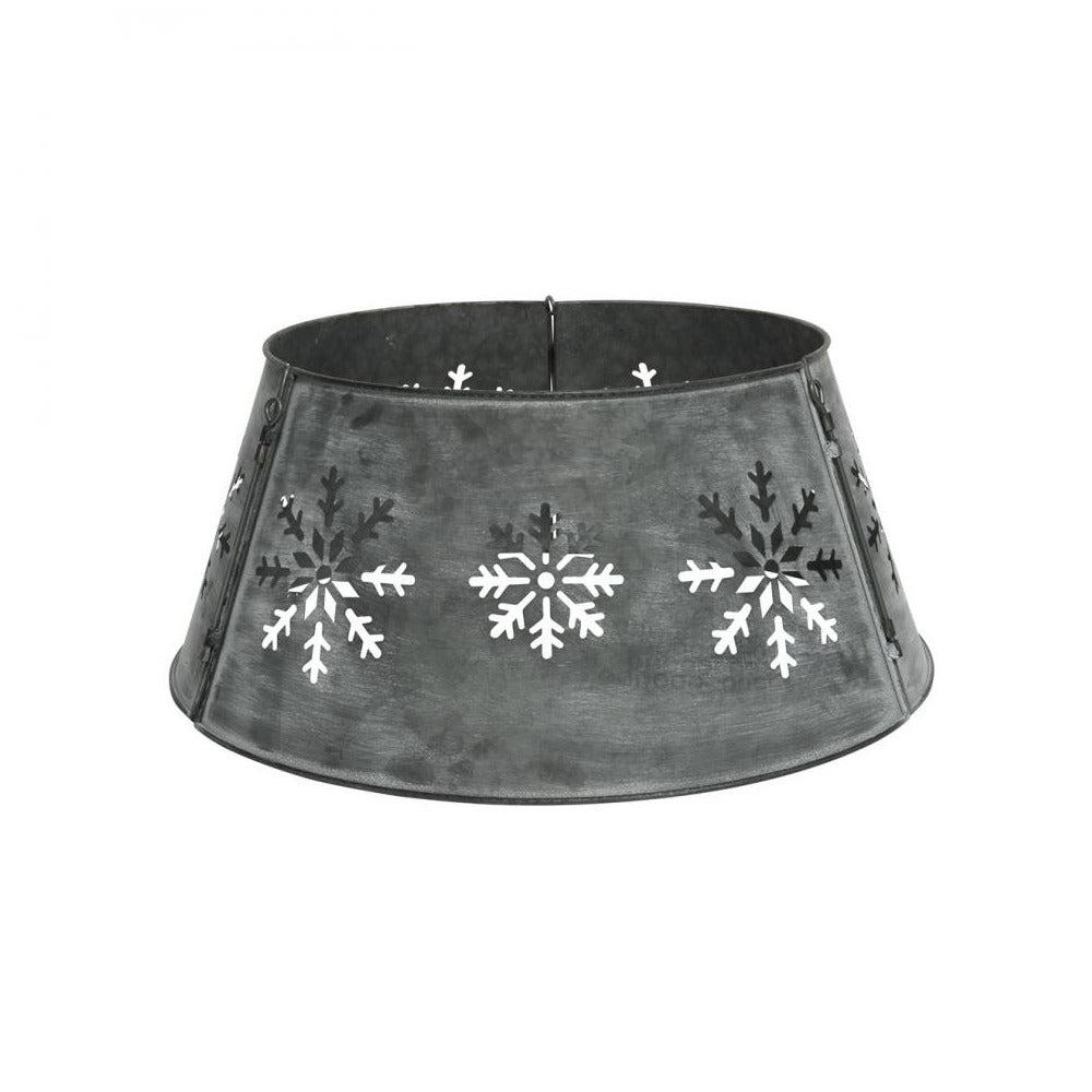 Everlands - Silver Metal Tree Skirt - 70cm x 28cm