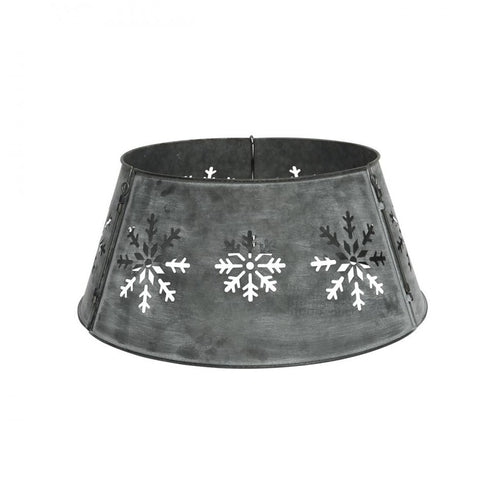 Everlands - Silver Metal Tree Skirt - 70cm x 28cm