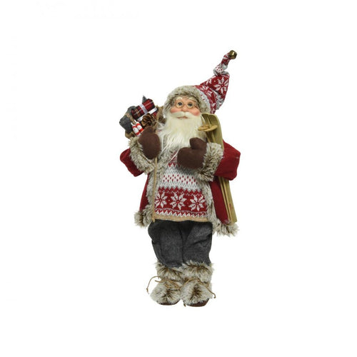 Kaemingk B.V - Standing Nordic Santa with Skis - 60cm