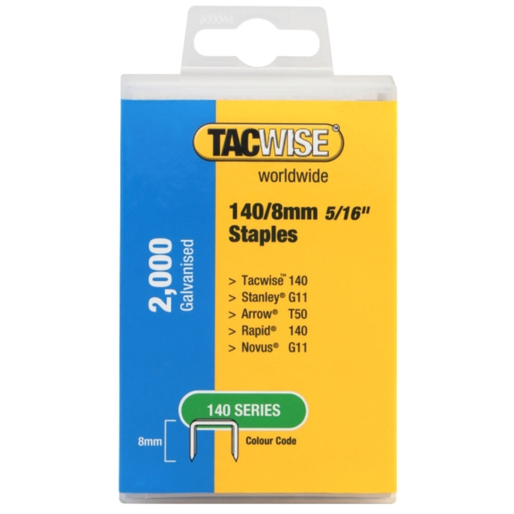 Tacwise 140/10mm Staples Galvanised (2000pc)